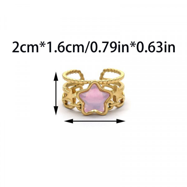 Широкое кольцо с крупными розовыми камнями CJP78182