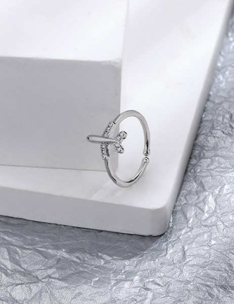 Кольцо с самолетом на тонкой шинке R86997