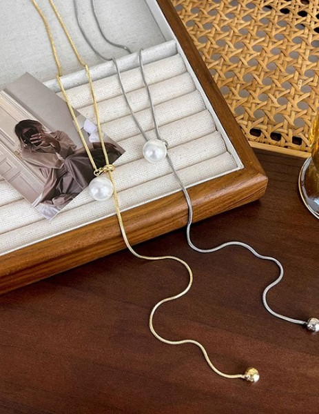 Многослойная цепочка с крупной жемчужиной в стиле сотуар Z53278