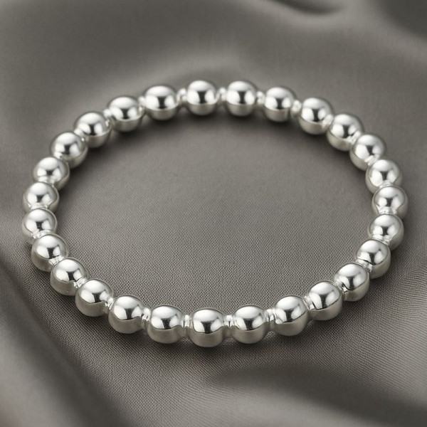 Тонкое кольцо из гладких металлических шариков 1J12181CJJ