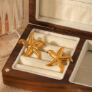 Серьги-пусеты Морские звезды объемные CJL36241