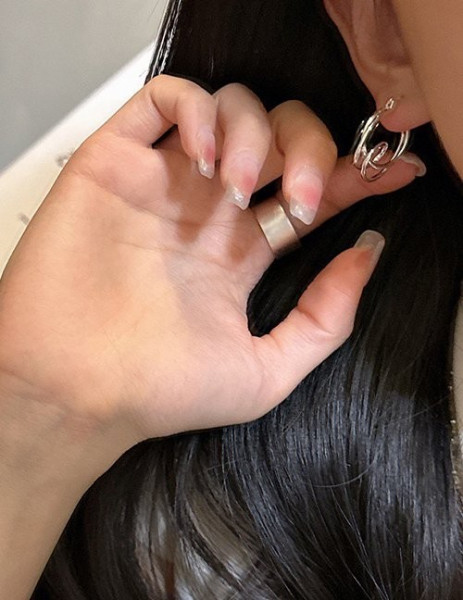 Серьги-конго с тройным плетением M01445