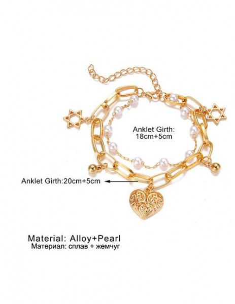 Браслет цепочка с крупной монетой Z43980