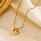 Золотистая цепочка с гладким сердцем CJN25431