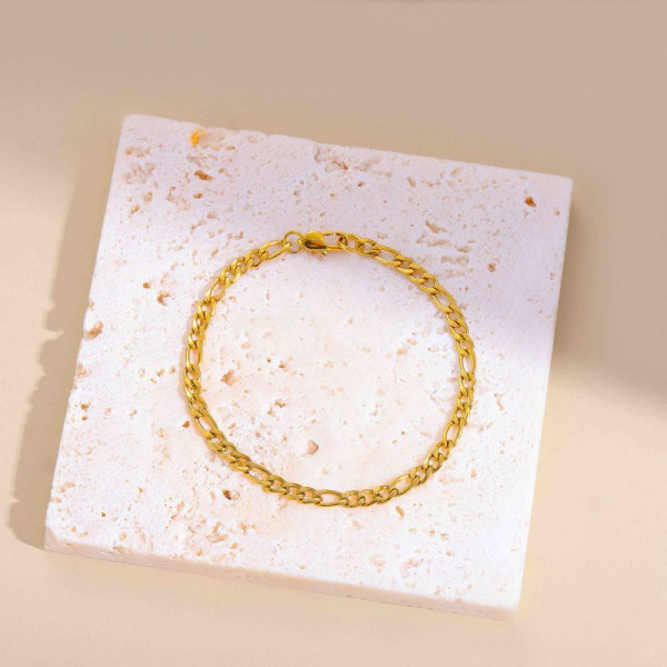 Браслет-цепочка плотного плетения в золотистом цвете CJL17766