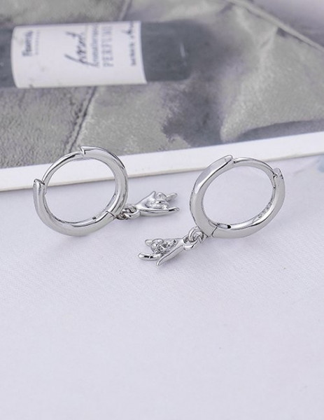 Серьги-конго с подвесками-кристаллами Z66374