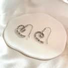 Висячие серьги в форме сердца со стразами CJD82464