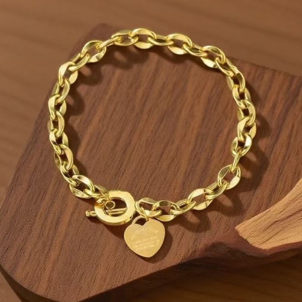 Браслет из титановой стали напыление золотом 1J12011CJJ