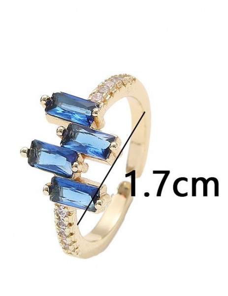 Массивное кольцо с тремя рядами фианитов U81955