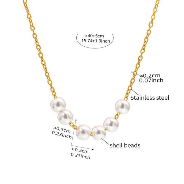 Золотистая цепочка с жемчужной дорожкой CJL82949