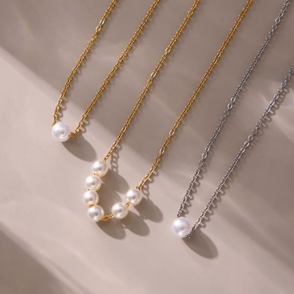 Золотистая цепочка с жемчужной дорожкой CJL82949