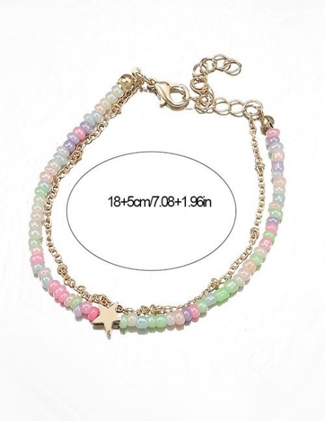 Браслет на ногу из натурального камня Z52038