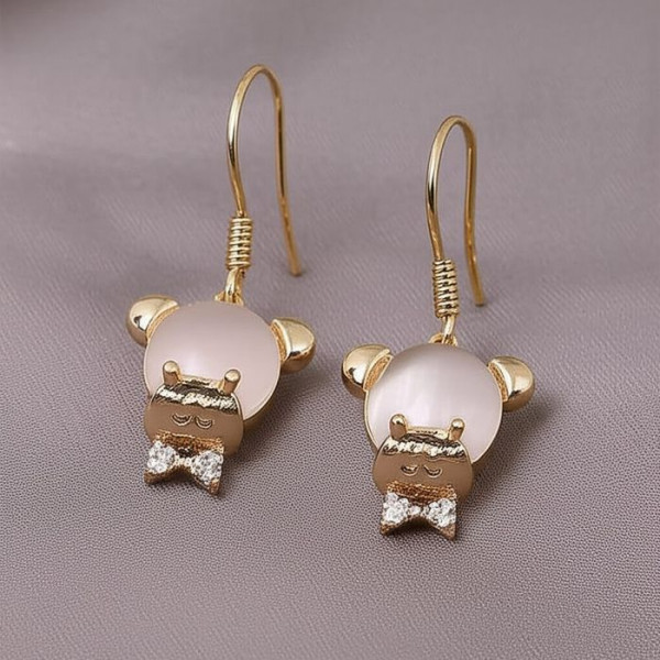 Серьги с подвесом мишка J10655CJJ