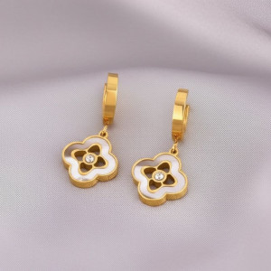 Серьги медицинская сталь с напылением золотом J10897CJJ