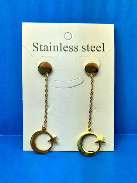 Серьги-пусеты с лунными подвесками J11532CJJ