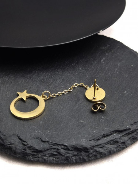 Серьги-пусеты с лунными подвесками J11532CJJ