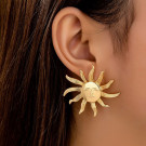 Оригинальные серьги-пусеты сияющее солнце CJM14379