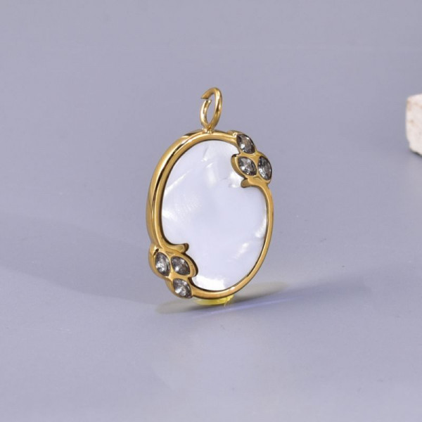 Серьги Овалы с декором CJL14416