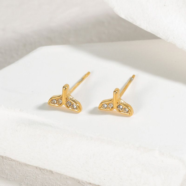 Серьги-пусеты хвостики CJJ26093