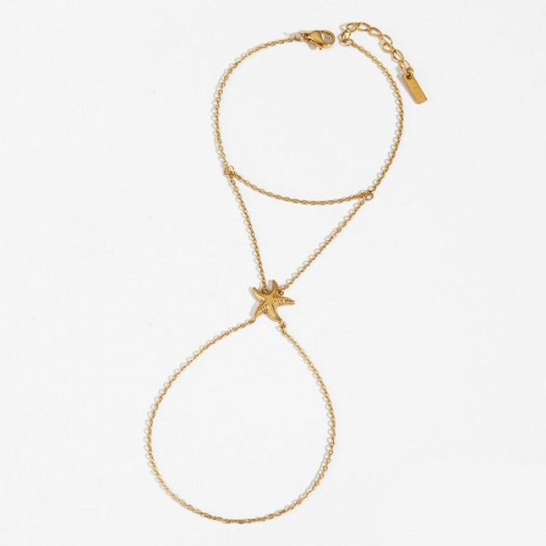 Браслет-слейв с изящной цепочкой и акцентной звездой CJM82049