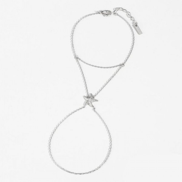 Браслет-слейв с изящной цепочкой и акцентной звездой CJM82049