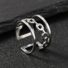 Широкое кольцо с плетением в виде цепи CJJ16932