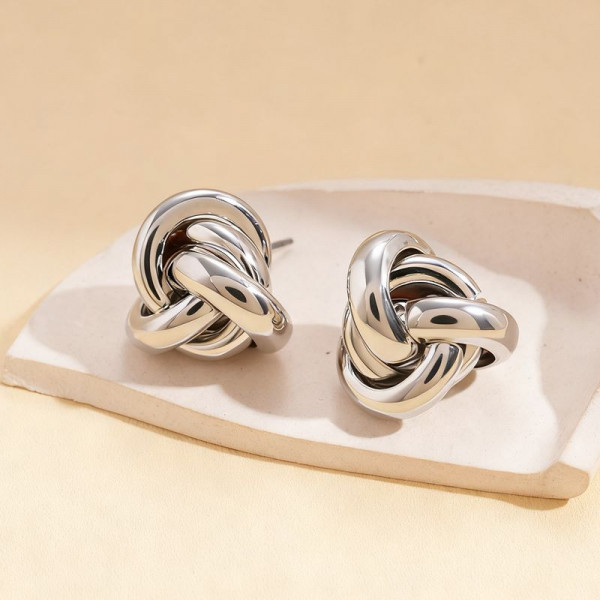 Серьги-гвоздики медь напыление платиной 1J12408CJJ