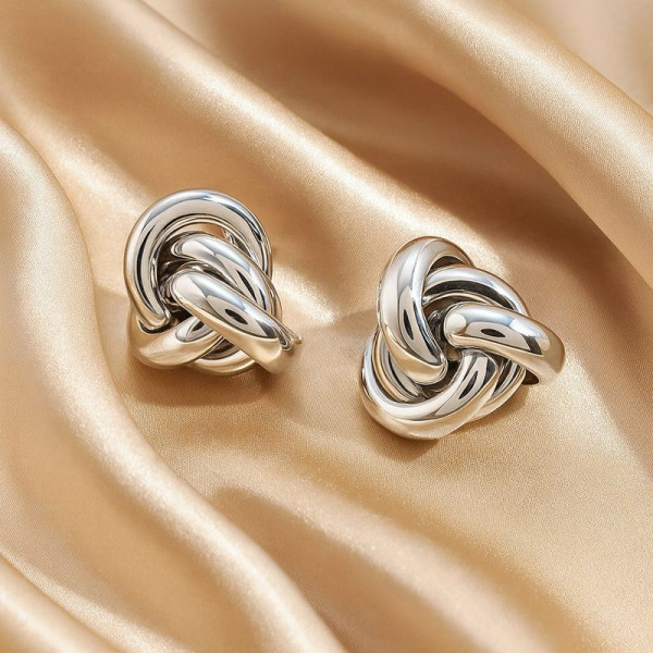 Серьги-гвоздики медь напыление платиной 1J12408CJJ