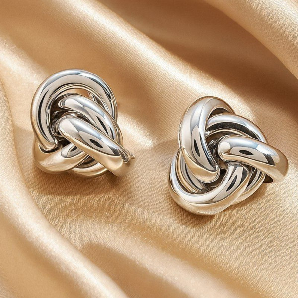 Серьги-гвоздики медь напыление платиной 1J12408CJJ