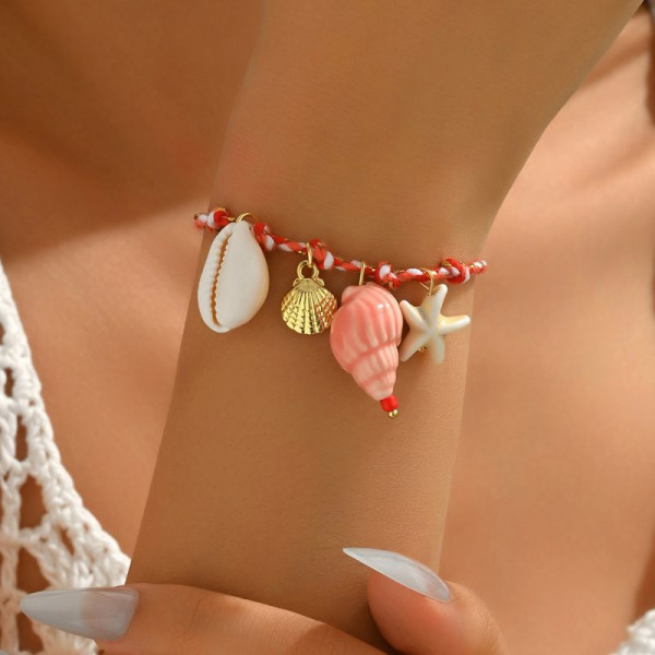 Браслет цепочка с морскими подвесками CJP86775