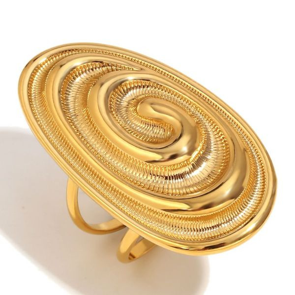 Серьги Висячие Овалы-спирали фактурные CJL49888